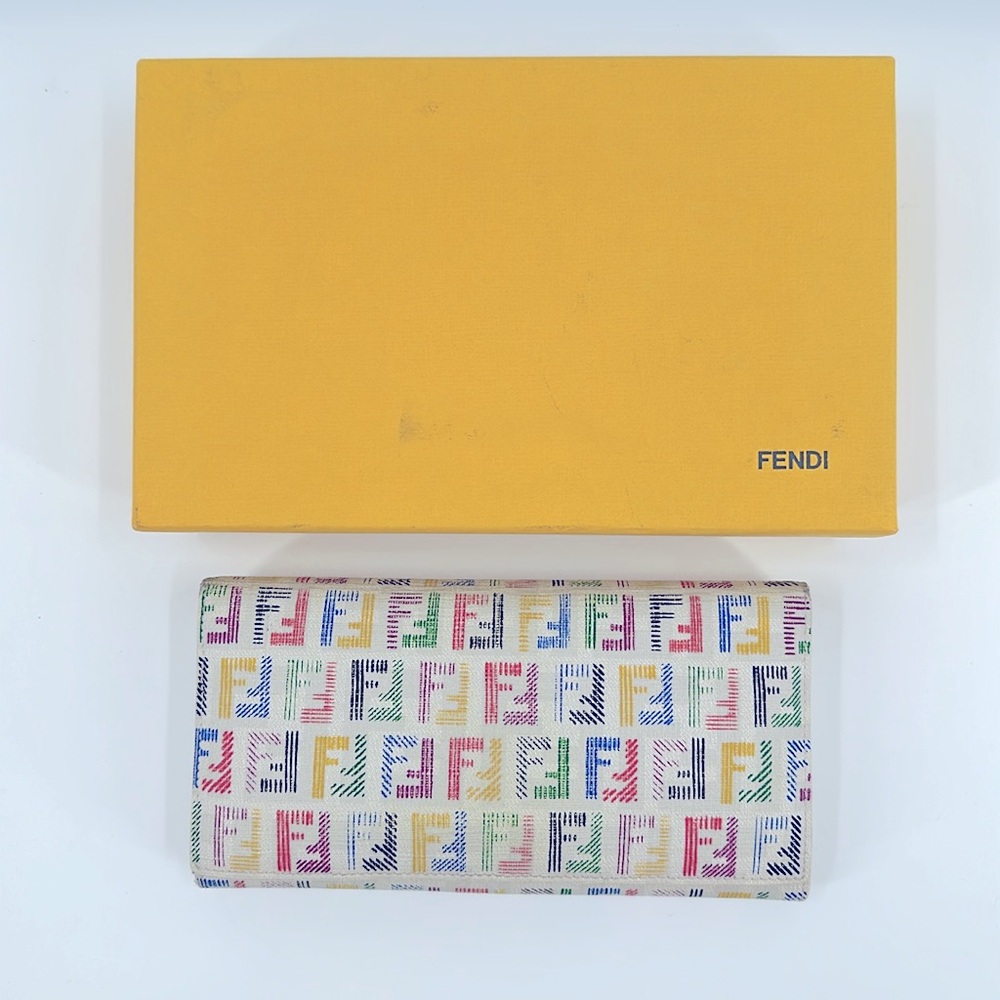⚡️SALE⚡️Authentic Fendi Pattina Zucca Long Wallet with box etc. - Picture 11 of 14